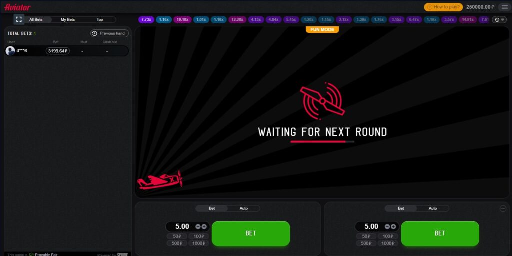 play aviator demo