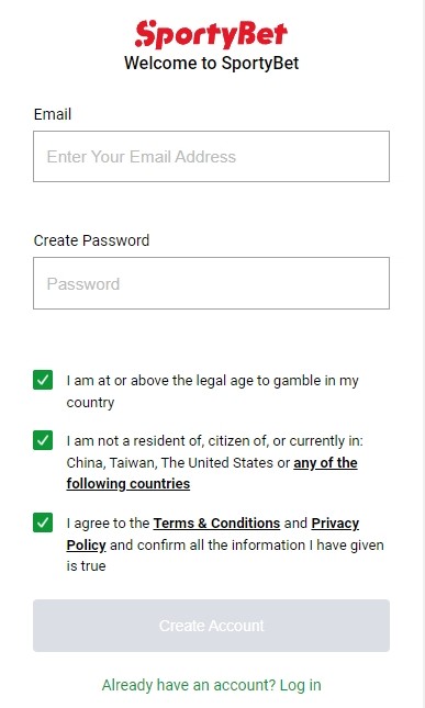 SportyBet Registration